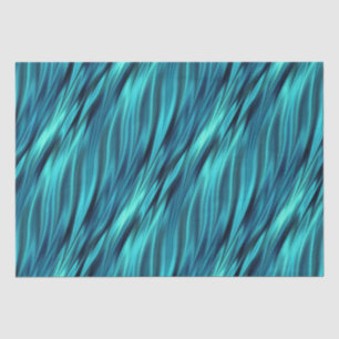 Aquamarine silky waves tissue paper