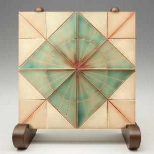 Aquamarine Starburst Earthy Copper Tile
