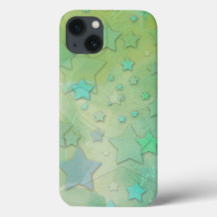 Aquamarine Stars Celestial Modern Art iPhone 13 Case