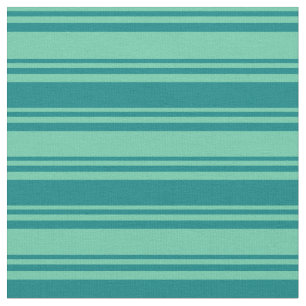 Aquamarine & Teal Stripes Pattern Fabric