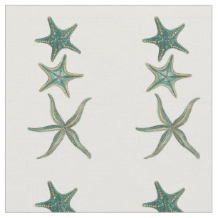 Aquamarine Triple Starfish Fabric