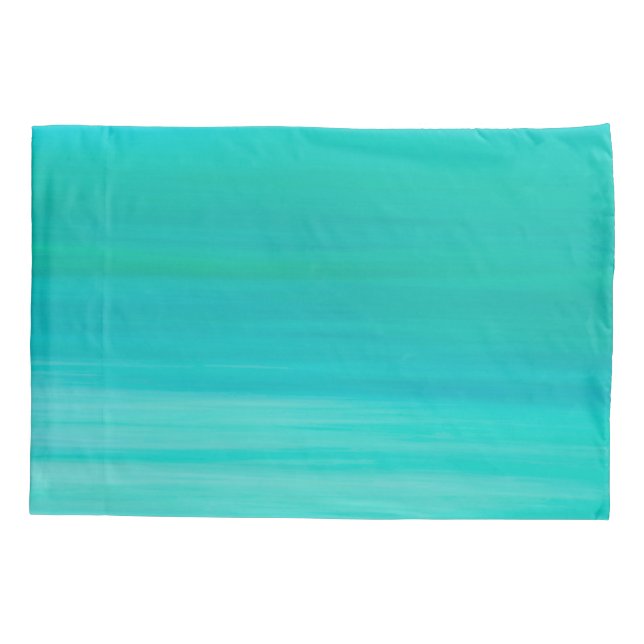Aquamarine turquoise ocean sea water pillowcase (Back)