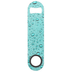 Aquamarine water droplets