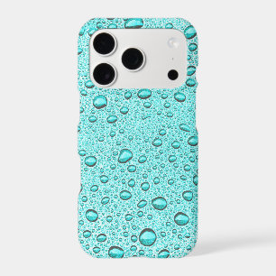 Aquamarine water droplets