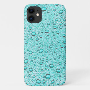 Aquamarine water droplets iPhone 11 case
