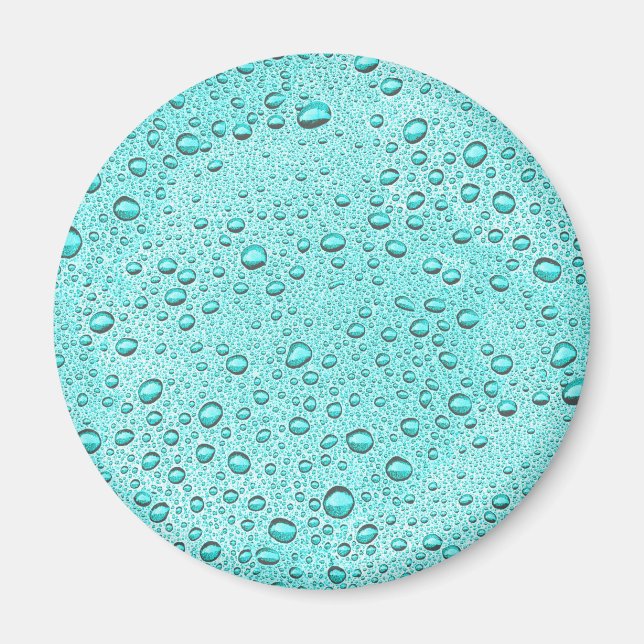 Aquamarine water droplets magnet (Front)