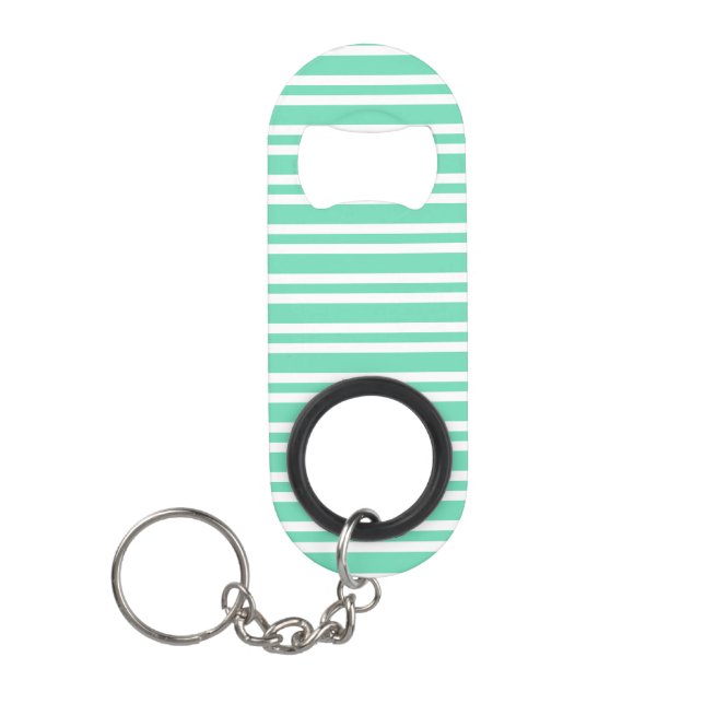 Aquamarine White Stripes Pattern (Front)