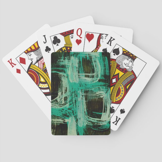 Aquamarine Windows I Playing Cards (Back)