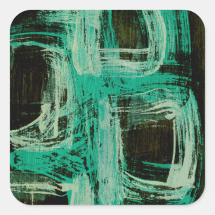 Aquamarine Windows I Square Sticker