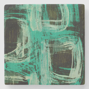 Aquamarine Windows I Stone Coaster