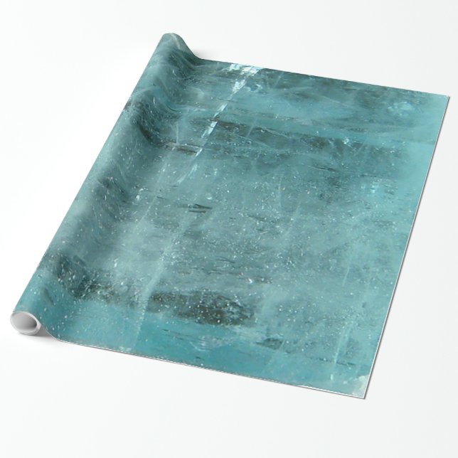 Aquamarine Wrapping Paper (Unrolled)
