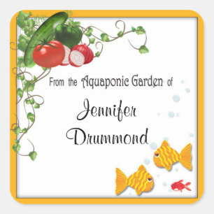 Aquaponic gardener labels