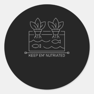 Aquaponics Garden Rearing Plants Classic Round Sticker