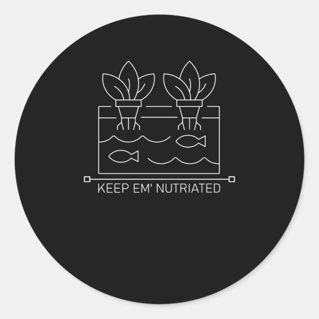 Aquaponics Garden Rearing Plants Classic Round Sticker (Front)