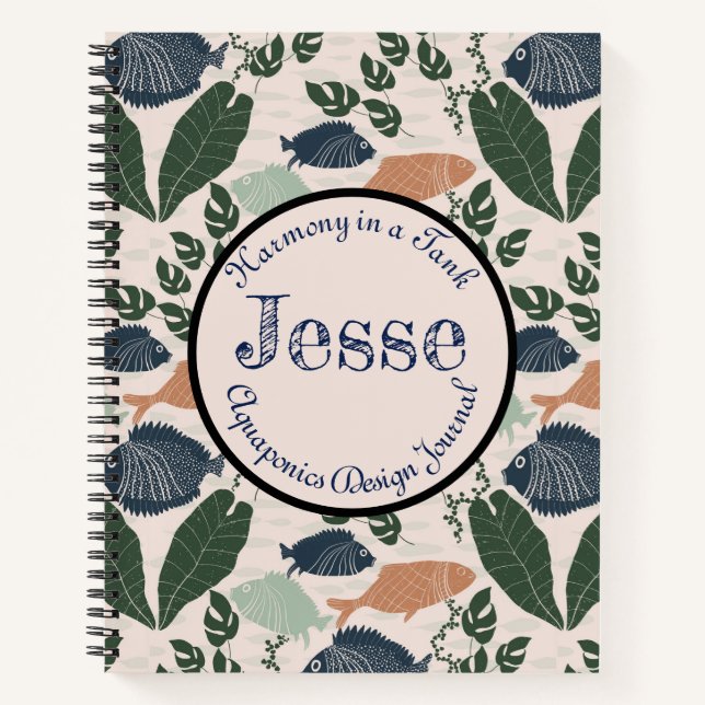 Aquaponics Journey | Customisable Gardening Notebook (Front)