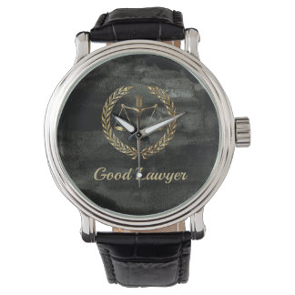 Aquarel black and gold lawyer watch