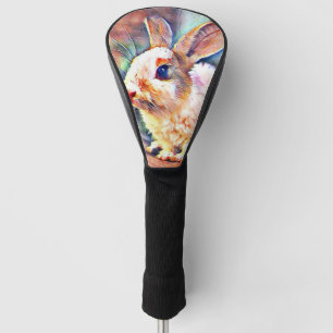 aquarell bunny golf head cover