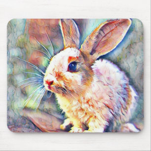 aquarell bunny mouse mat