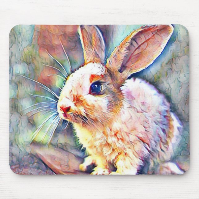 aquarell bunny mouse mat (Front)