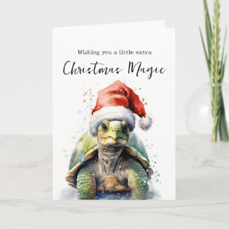 Aquarell Christmas Card Exotic Tortoise