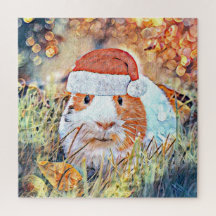 aquarell christmas guinea pig