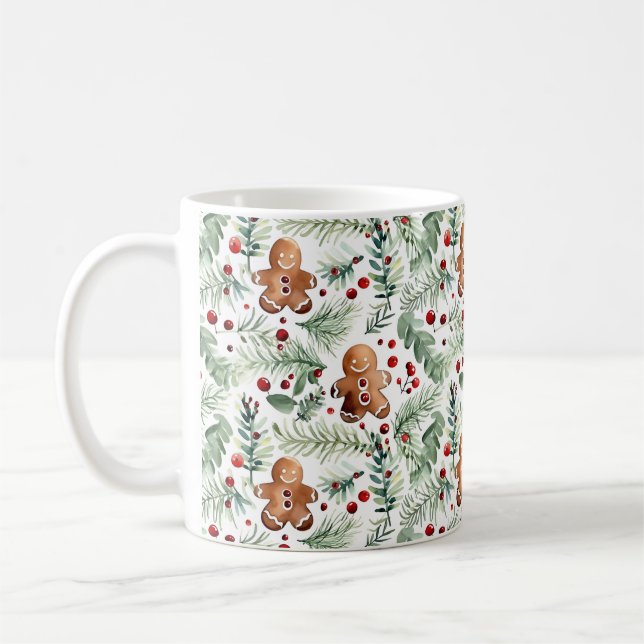 Aquarell Christmas Pattern Lebkuchen Coffee cup (Left)