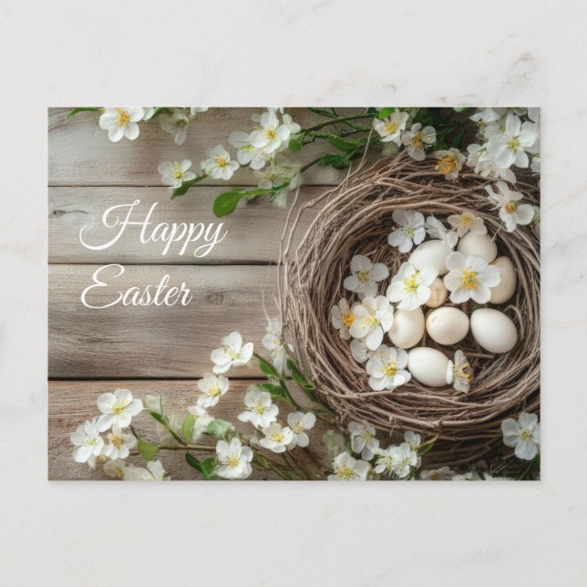 Aquarell Easter postcard with Easter and Easter (Front)