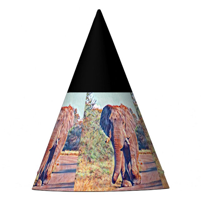 aquarell elephant party hat (Front)