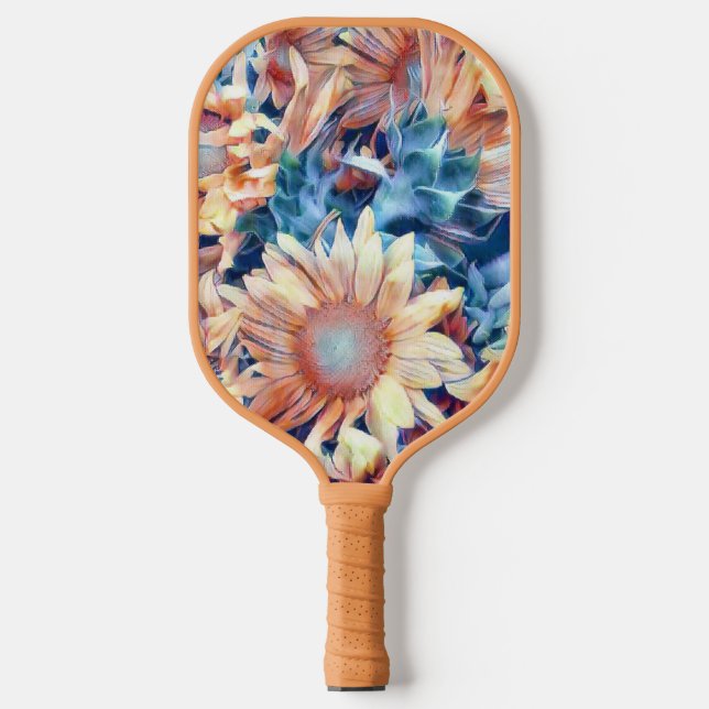aquarell floral 03 pickleball paddle (Front)