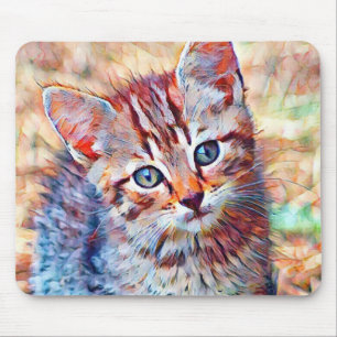 aquarell kitten mouse mat