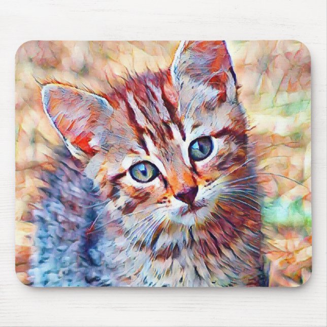 aquarell kitten mouse mat (Front)