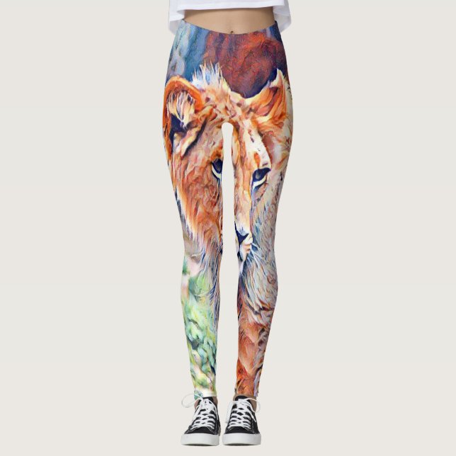 aquarell lion leggings (Front)