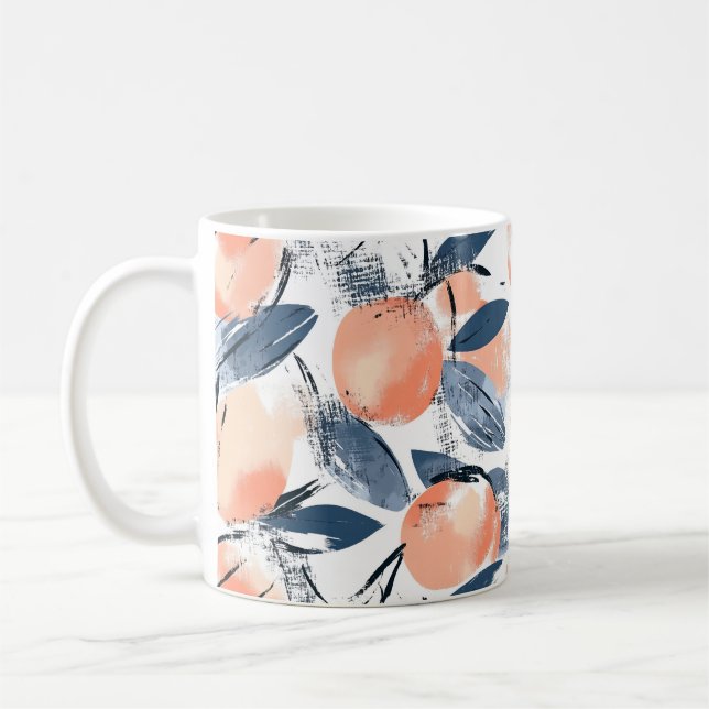 Aquarell Peach Design Coffee Mug (Left)