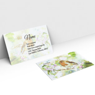 Aquarelle Bird Business Card
