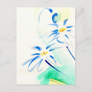 Aquarelle Daisies Postcard