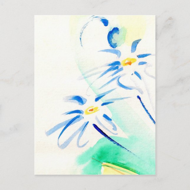 Aquarelle Daisies Postcard (Front)