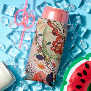 Aquarelle Dreams: High-Resolution Kandinsky Seltzer Can Cooler