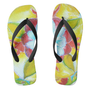 Aquarelle ornaments Pair of Flip Flops