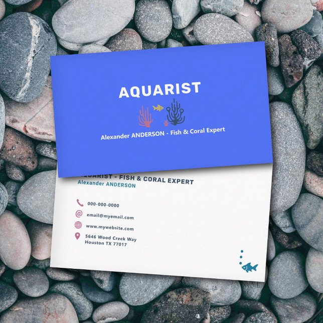 Aquarist - Fish & Coral Business Card (Aquarist - Fish & Coral Business Card)