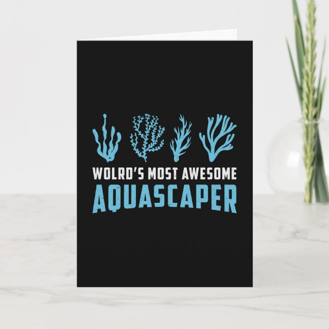 Aquarist World's Most Aquascaper Retro Aquarium Card (Front)