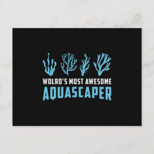 Aquarist World's Most Aquascaper Retro Aquarium Postcard