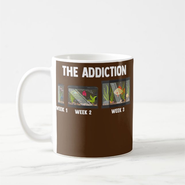 Aquarium Addiction Fish Breeding Fish Lover Coffee Mug (Left)