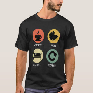 Aquarium Aquarist Eat Sleep Fish Repeat Aquarianer T-Shirt
