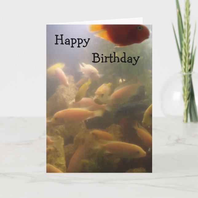 Aquarium Birthday Card (Front)