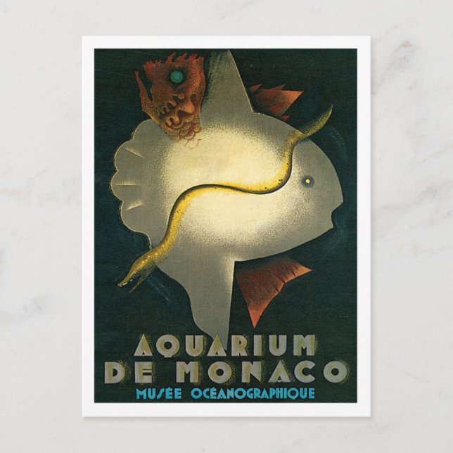 Aquarium De Monaco Musee Oceanographique Art Postcard (Front)