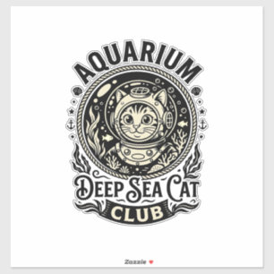 Aquarium Deep Sea Cat Funny Cat Graphic - Aquarium