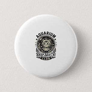 Aquarium Deep Sea Cat Funny Cat Graphic - Aquarium 6 Cm Round Badge