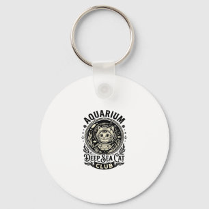 Aquarium Deep Sea Cat Funny Cat Graphic - Aquarium Key Ring