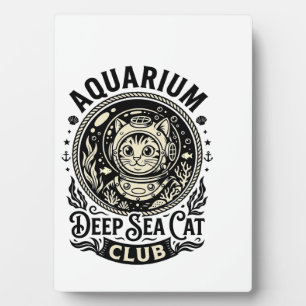 Aquarium Deep Sea Cat Funny Cat Graphic - Aquarium Plaque