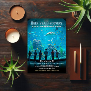Aquarium Deep Sea Discovery Birthday Party Invitation